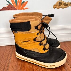 Merrell Kids' Black and Tan Snow Boots